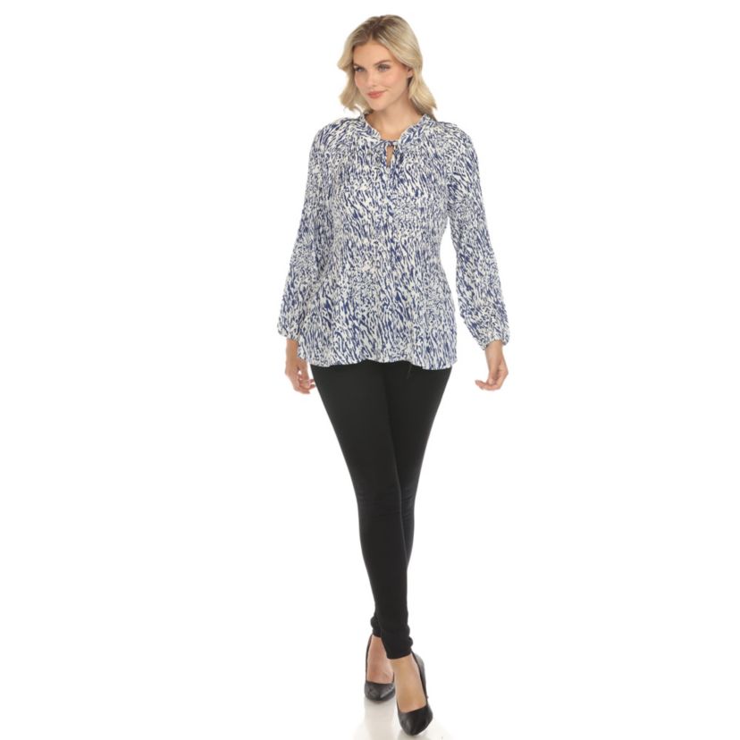 Printed Peasant Blouse