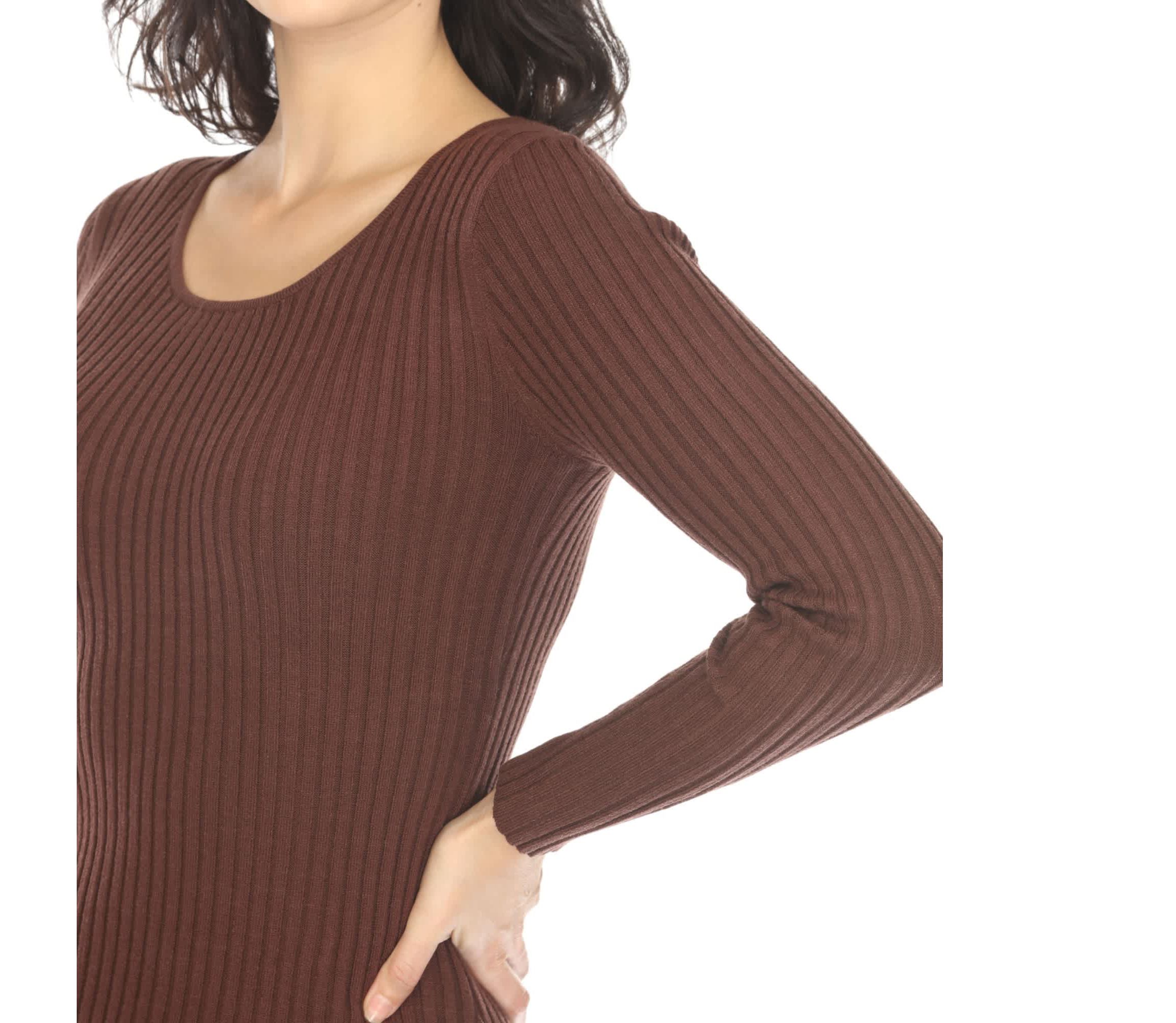 Long Sleeve Rib Midi Sweater Dress