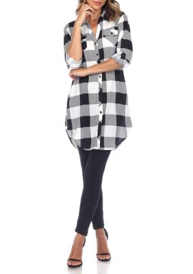 Plaid Tunic Shirt