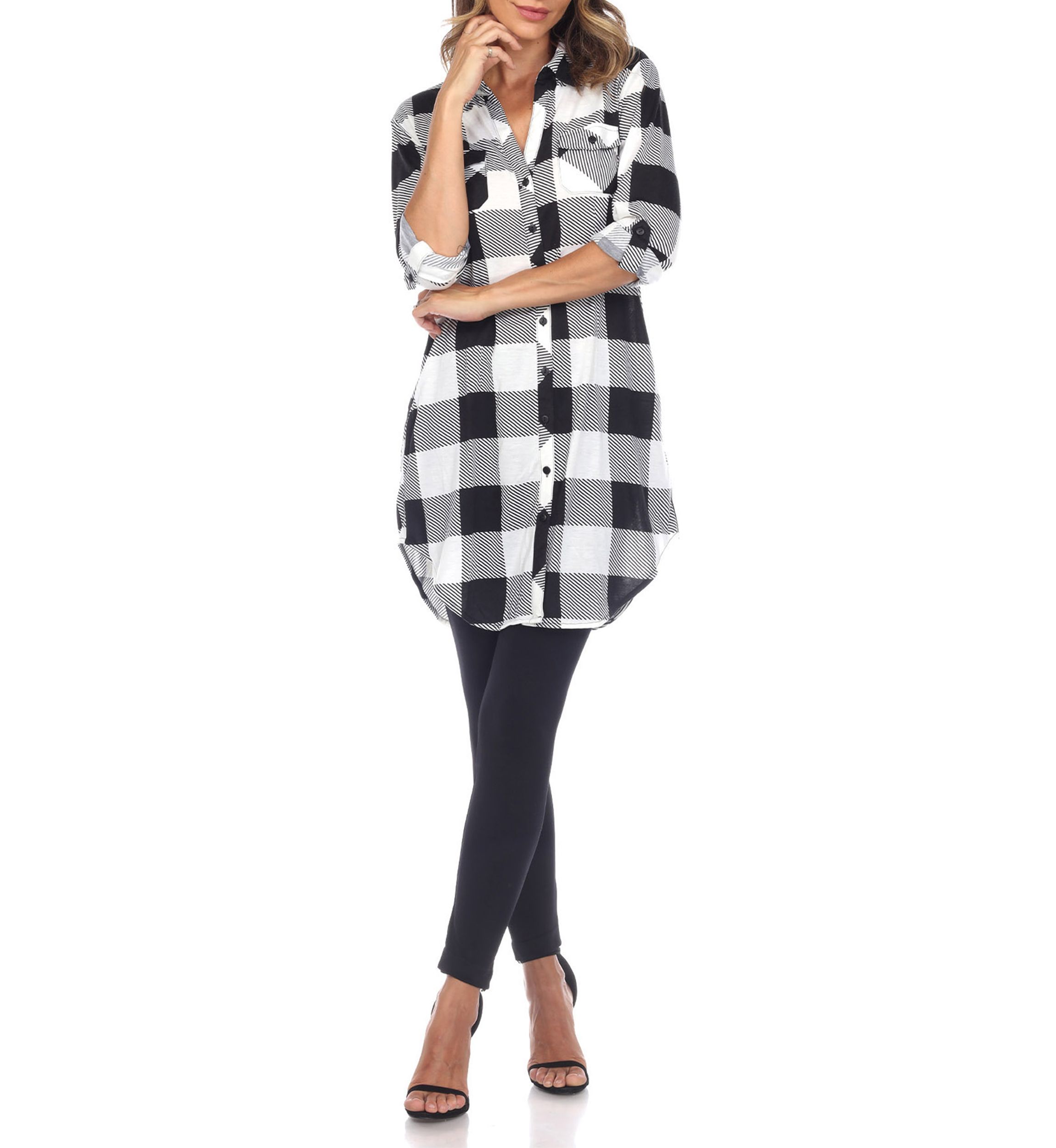 Plaid Tunic Shirt 