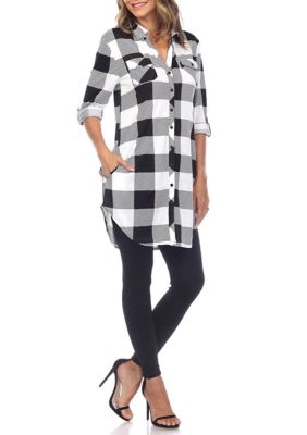 Plaid Tunic Shirt