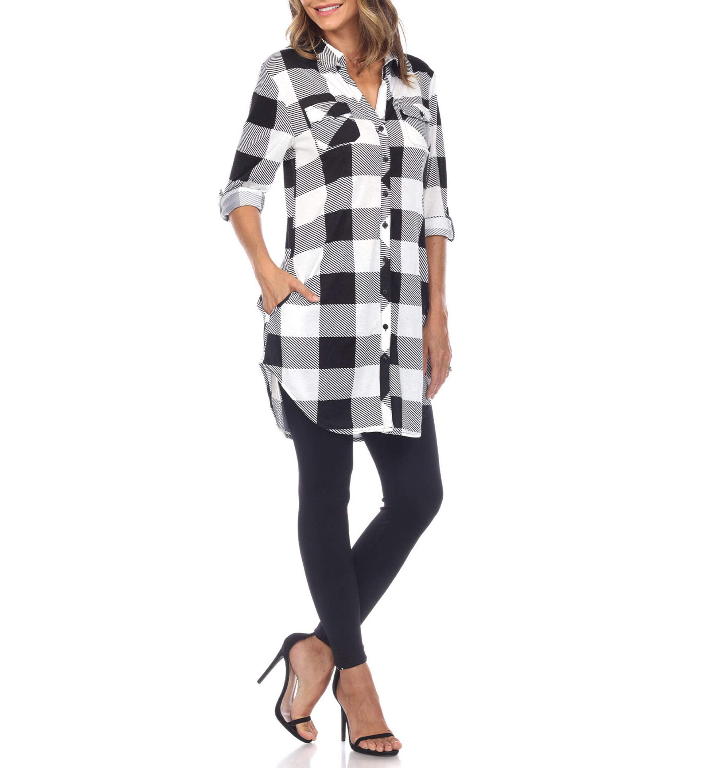 Plaid Tunic Shirt 