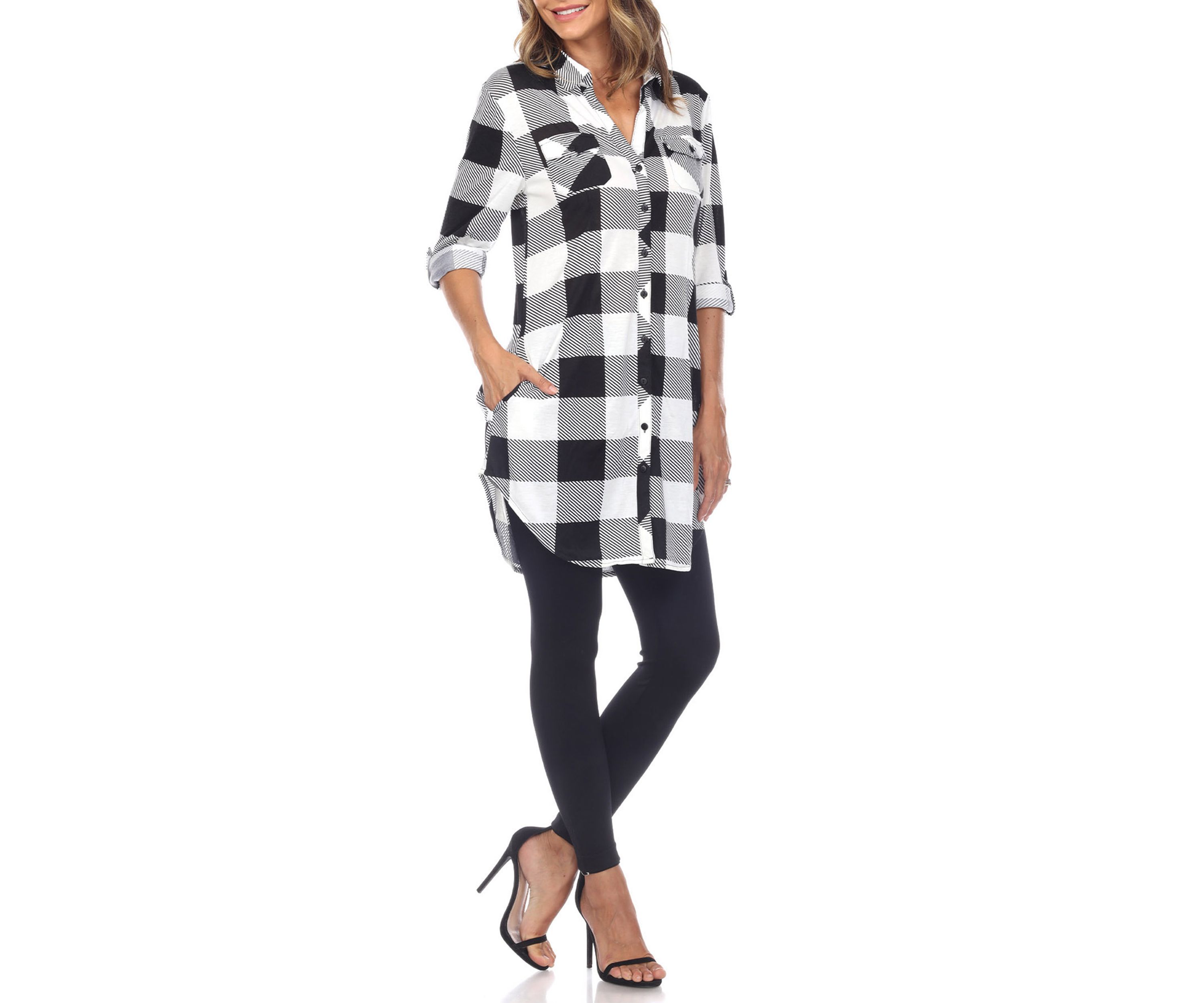 Plaid Tunic Shirt 