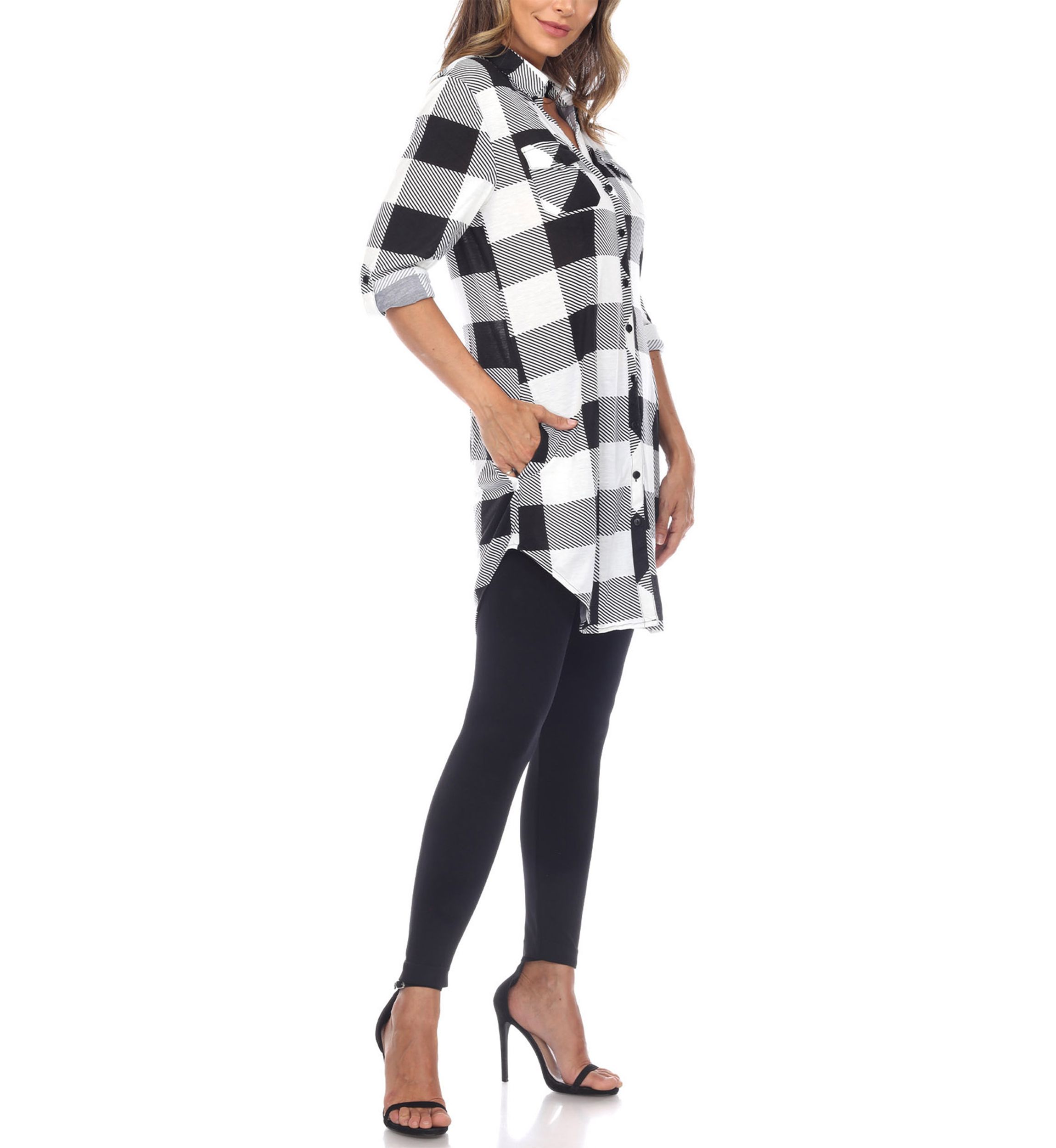 Plaid Tunic Shirt 