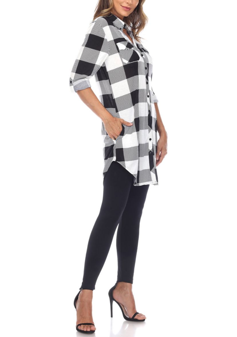 Plaid Tunic Shirt 