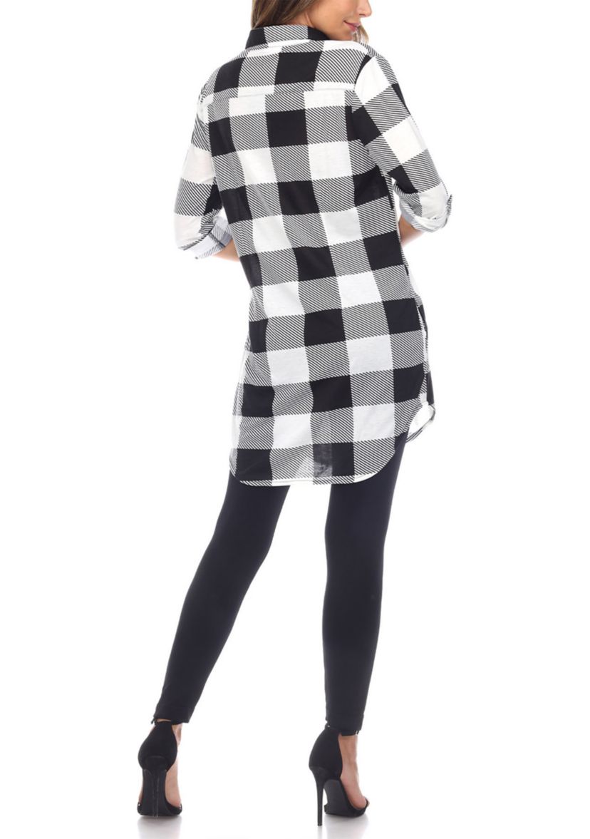 Plaid Tunic Shirt 