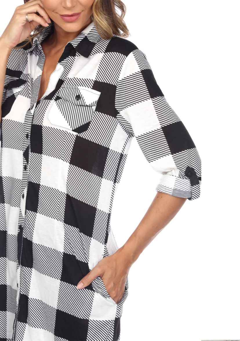 Plaid Tunic Shirt 
