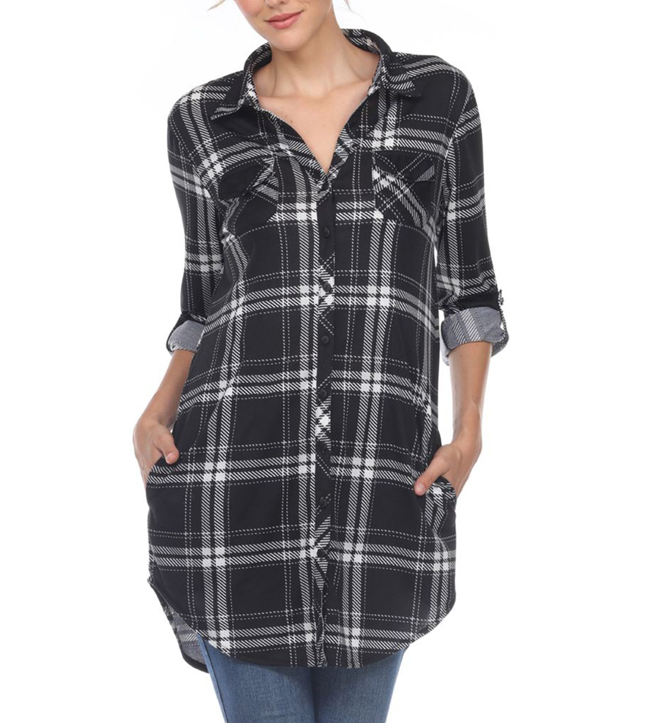 Plaid Tunic Shirt