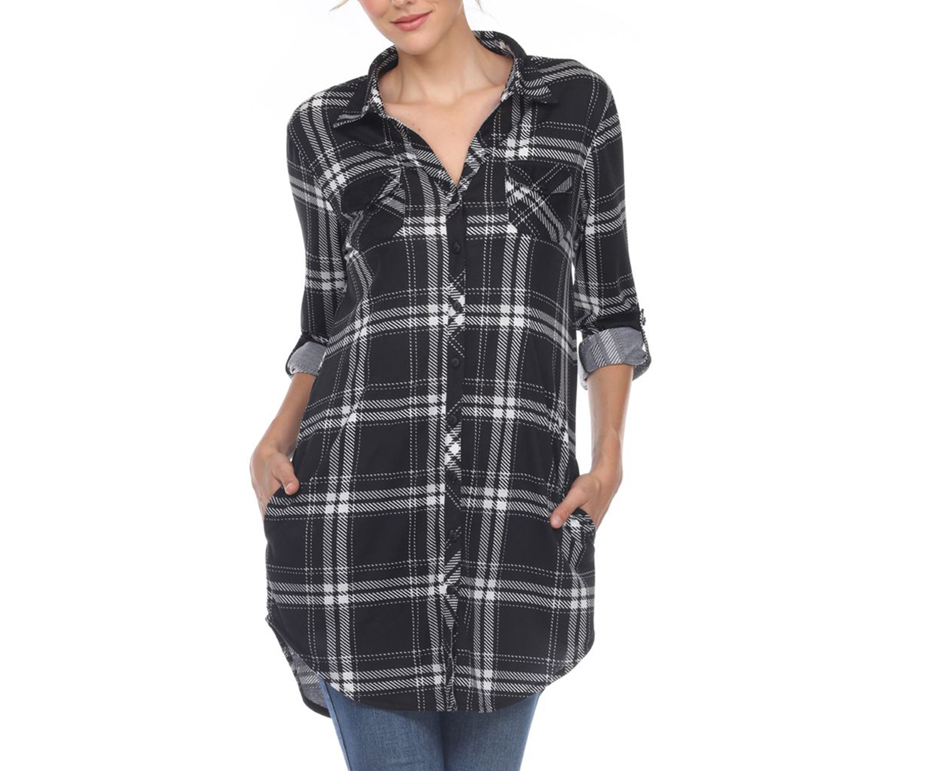 Plaid Tunic Shirt
