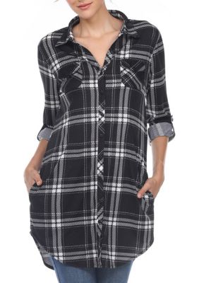 Plaid Tunic Shirt