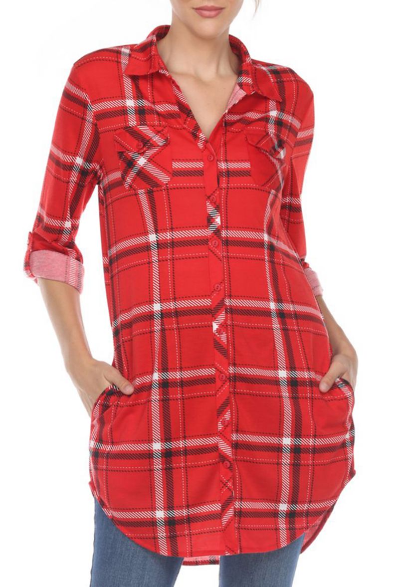 Plaid Tunic Shirt