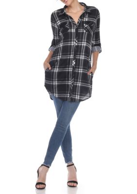 Plaid Tunic Shirt