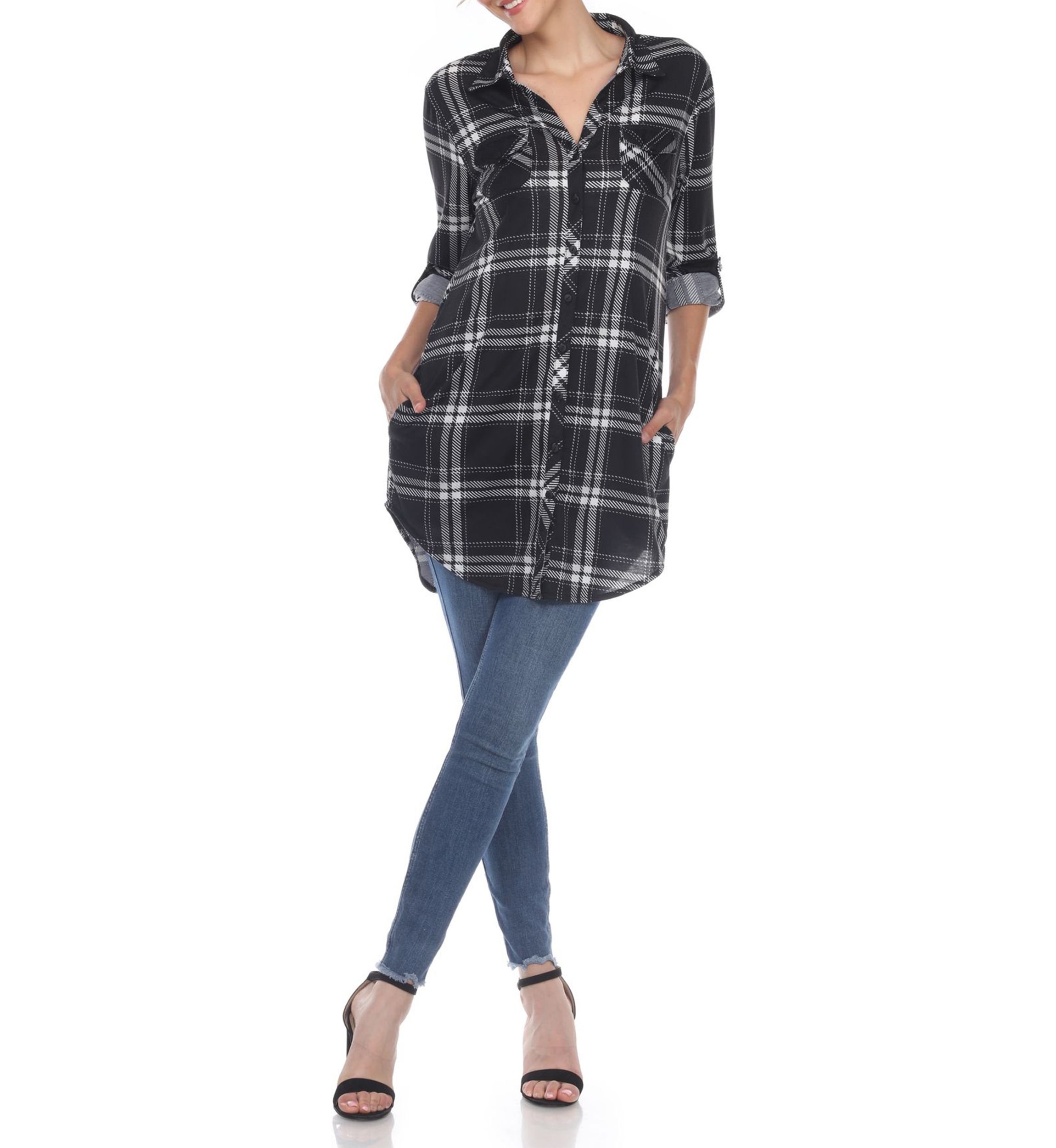Plaid Tunic Shirt