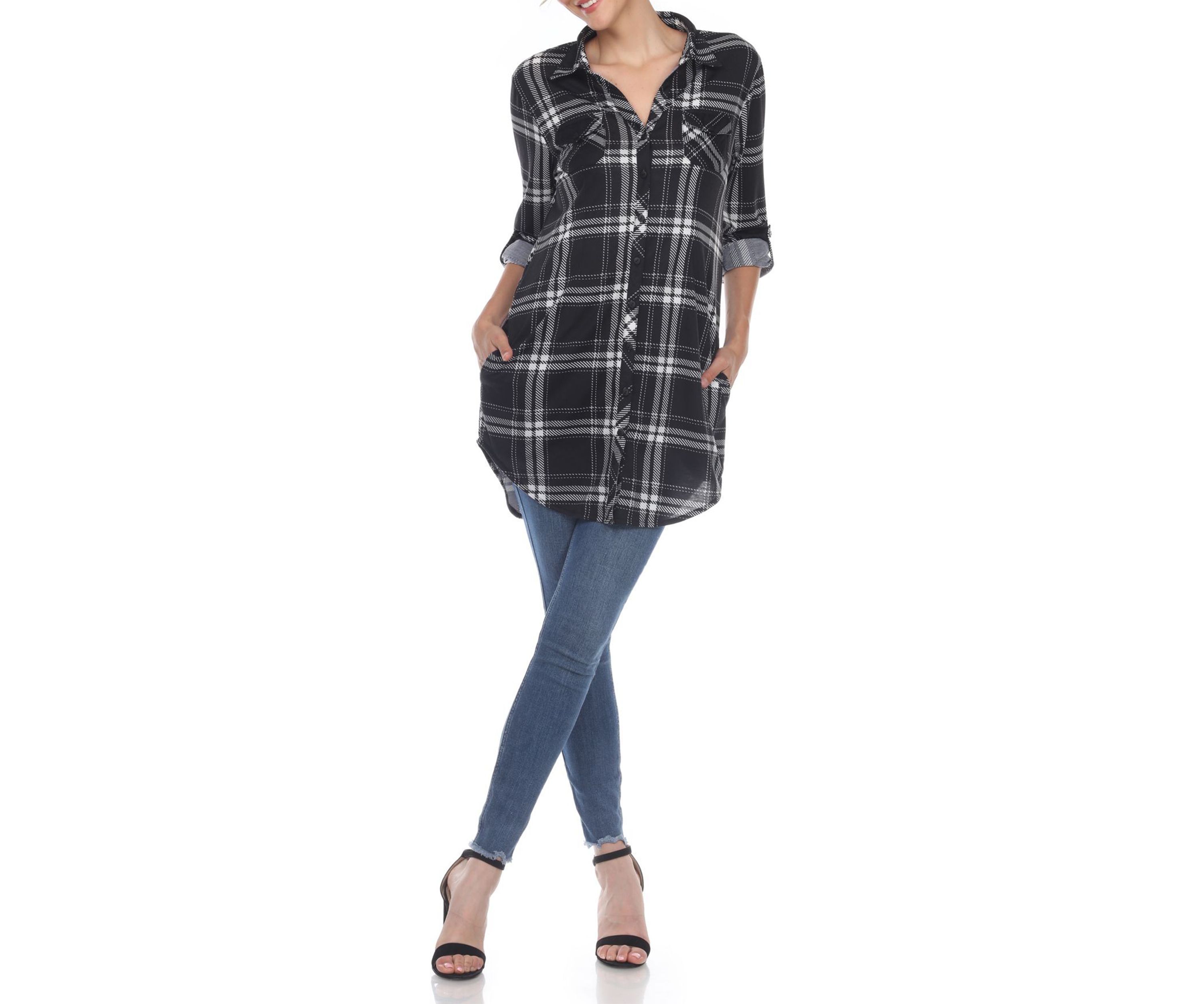 Plaid Tunic Shirt