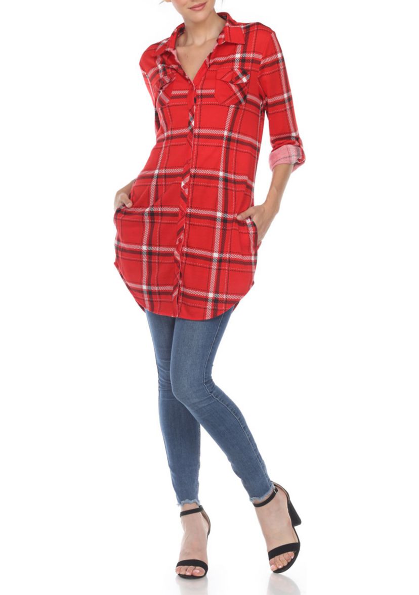 Plaid Tunic Shirt