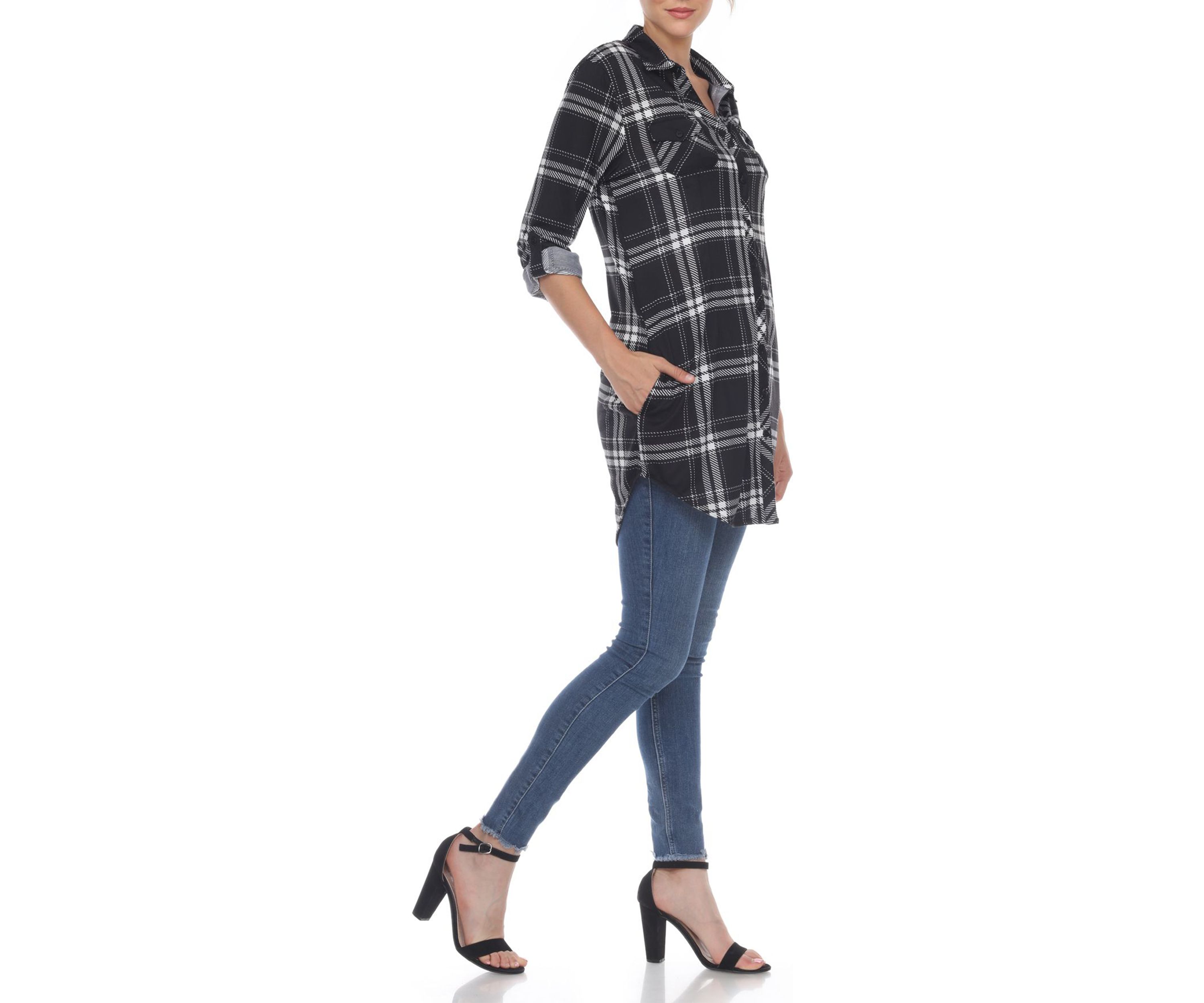 Plaid Tunic Shirt