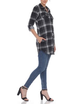 Plaid Tunic Shirt