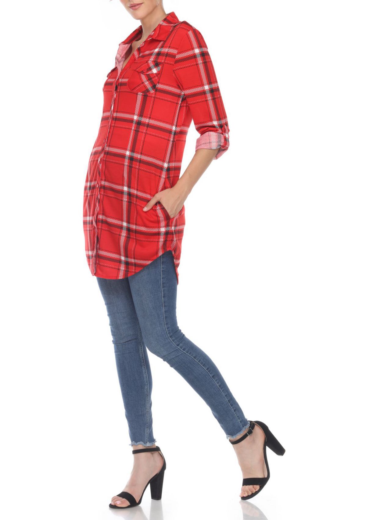 Plaid Tunic Shirt