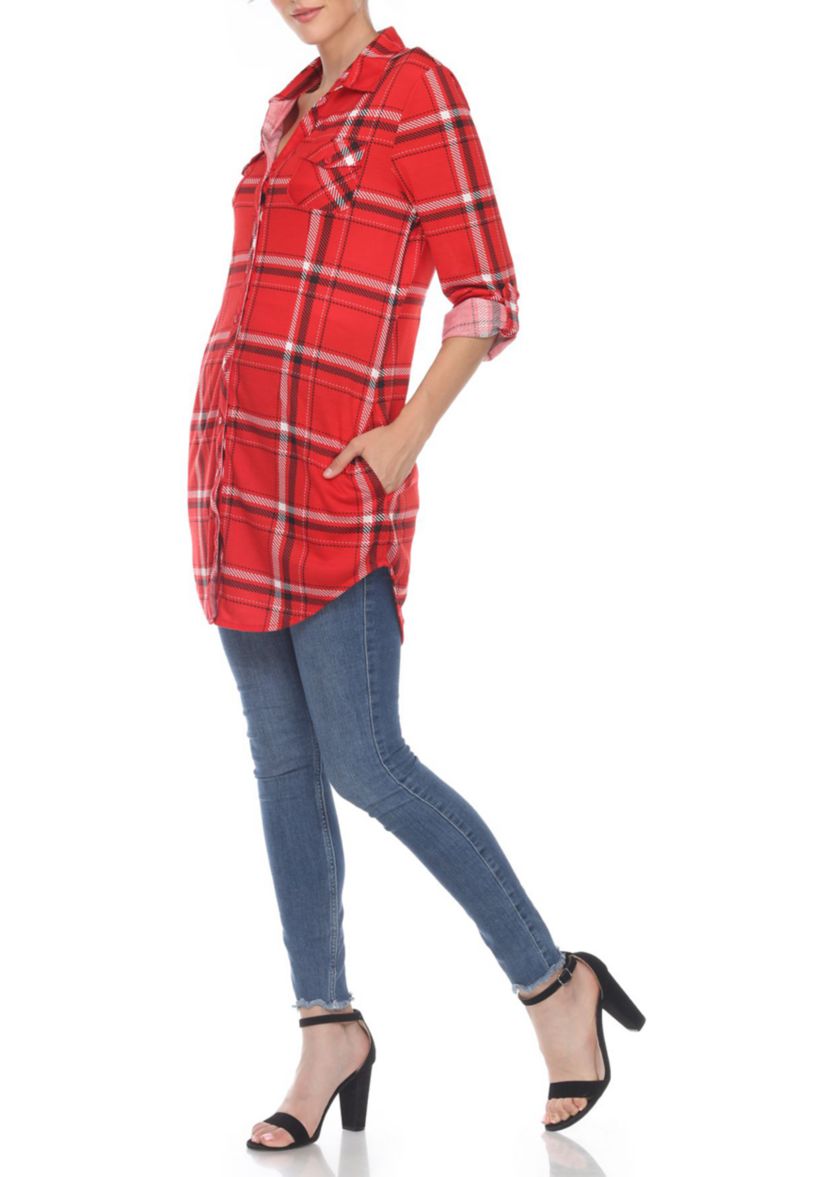 Plaid Tunic Shirt