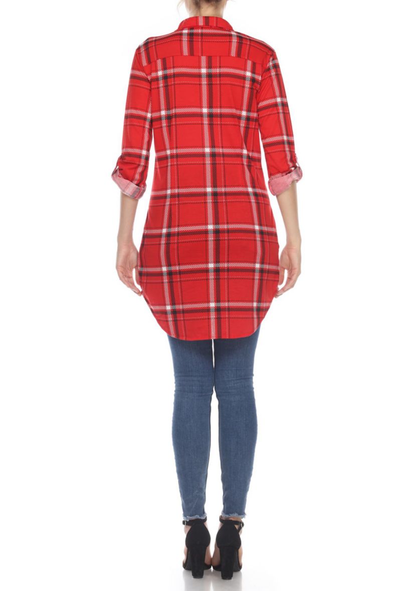 Plaid Tunic Shirt