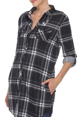 Plaid Tunic Shirt