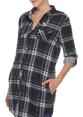 Plaid Tunic Shirt