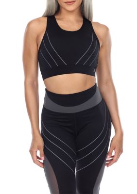 Cut Out Back Mesh Sports Bra