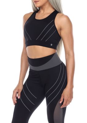 Cut Out Back Mesh Sports Bra