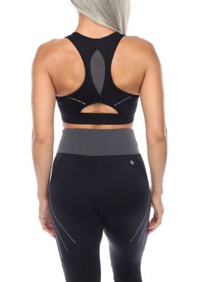 Cut Out Back Mesh Sports Bra