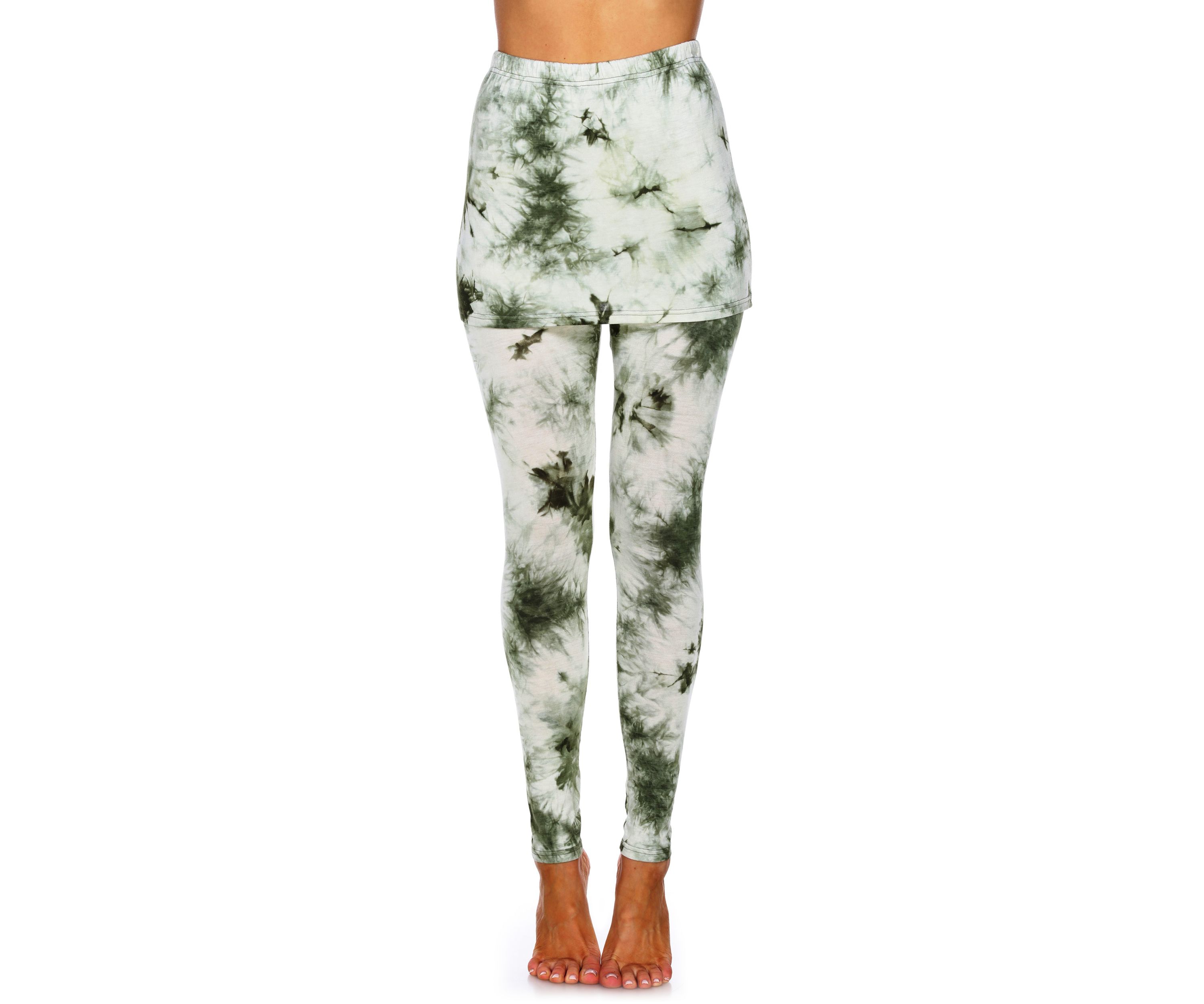Womens Tie Dye Skirted Leggings