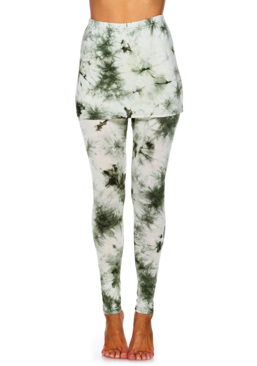 Womens Tie Dye Skirted Leggings
