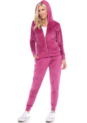 Women's Velour Tracksuit Pink Velour Tracksuit Set – Belle Allure Designs