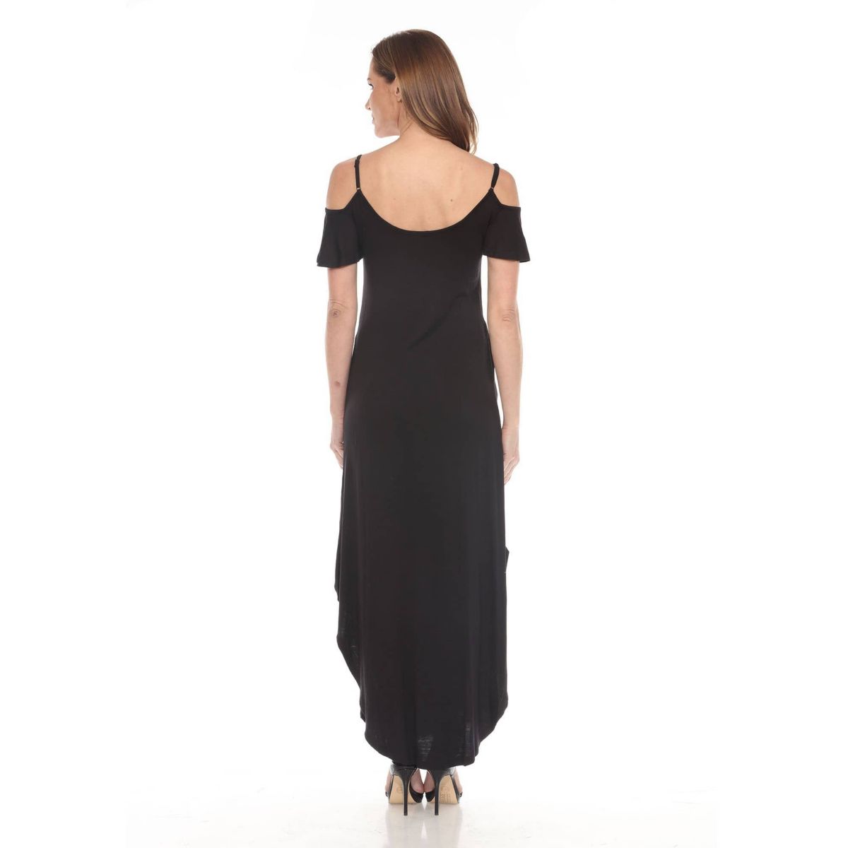 Womens Cold Shoulder Maxi Sundress