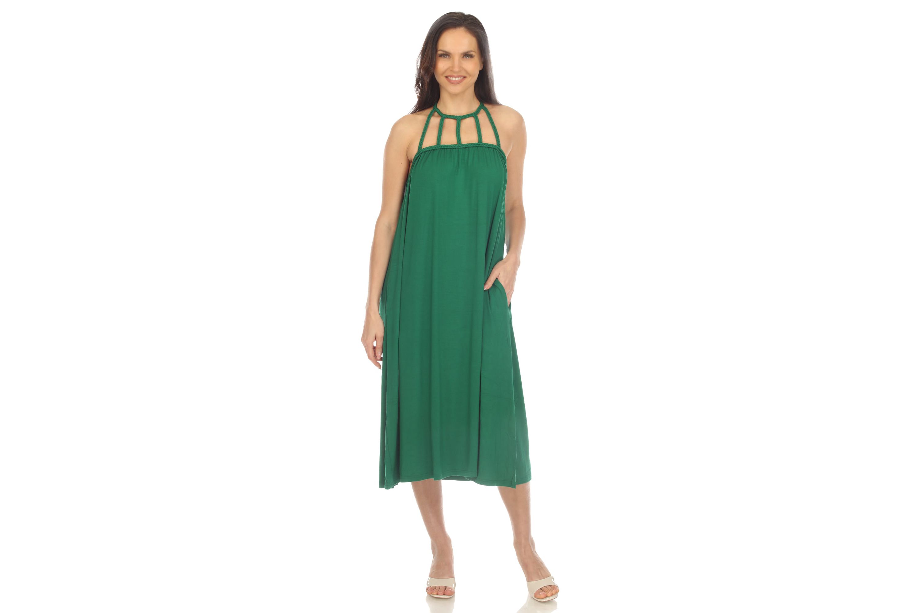 Braided Strap Midi Dress