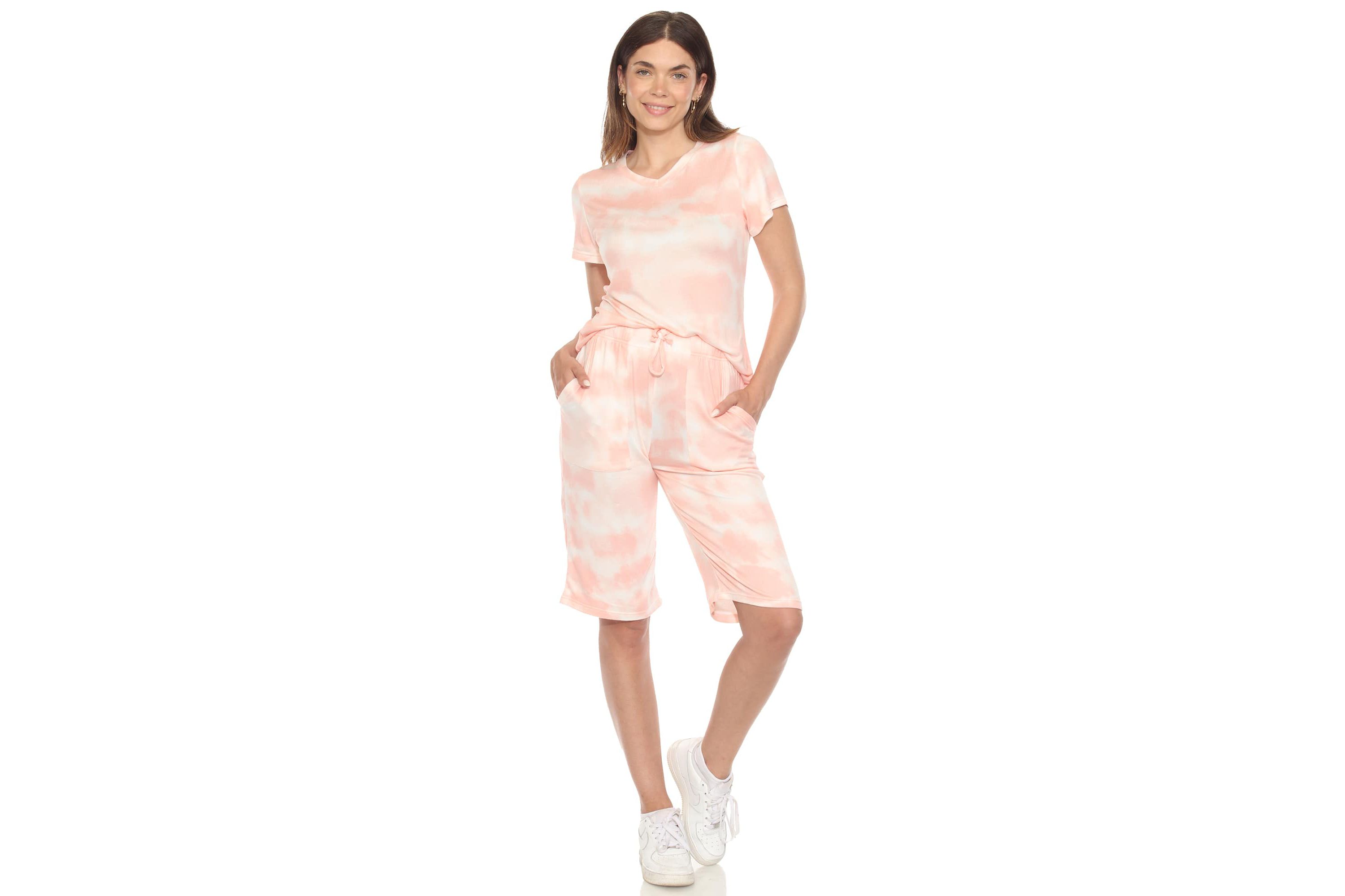 Womens Soft Capri Pajama Lounge Set