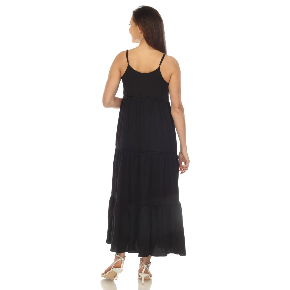 Scoop Neck Tiered Maxi Dress