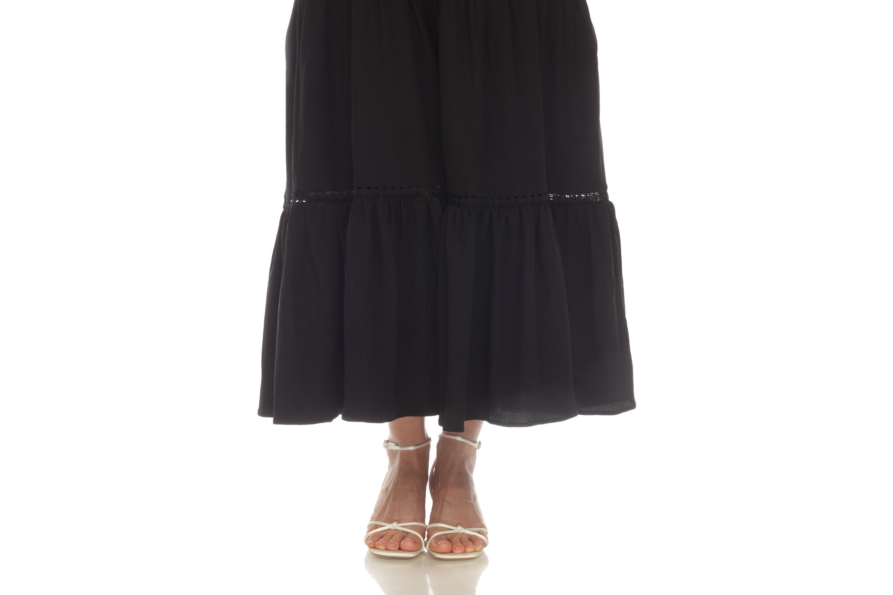 Scoop Neck Tiered Maxi Dress