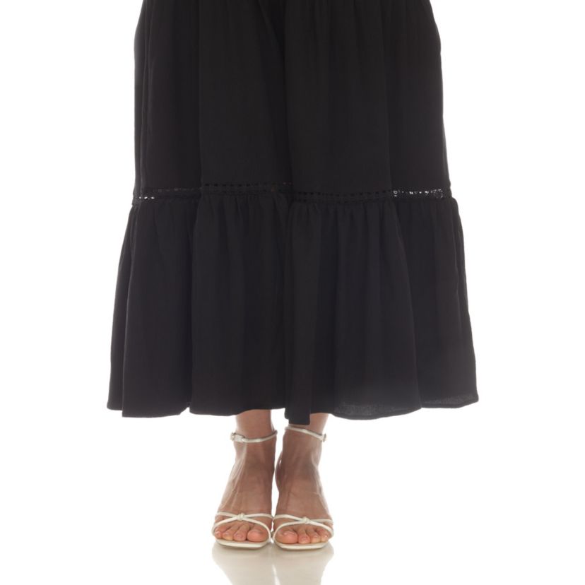 Scoop Neck Tiered Maxi Dress