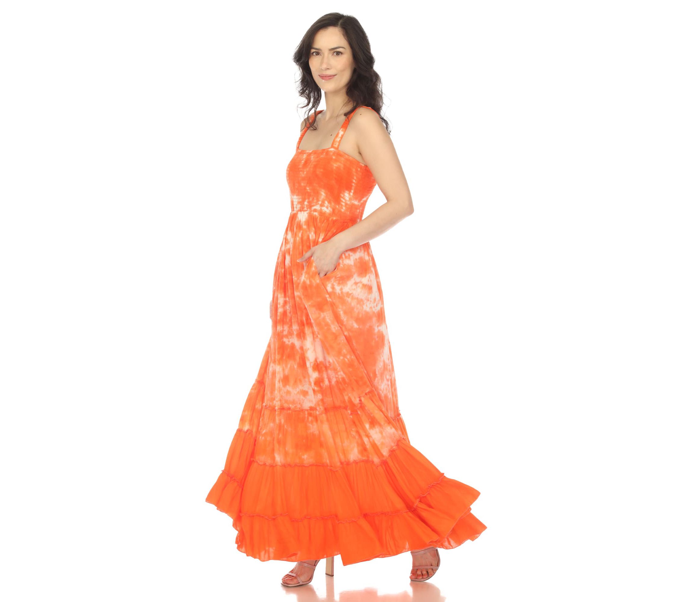 Smocked Ruffle Maxi Dress