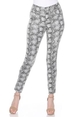 White Mark Women's Snake Print Pants