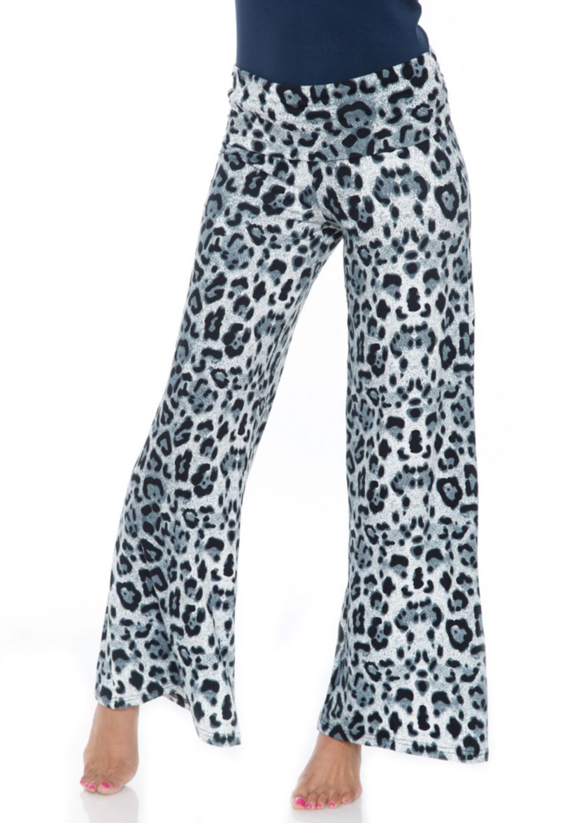 Womens Cheetah Print Palazzo Pants