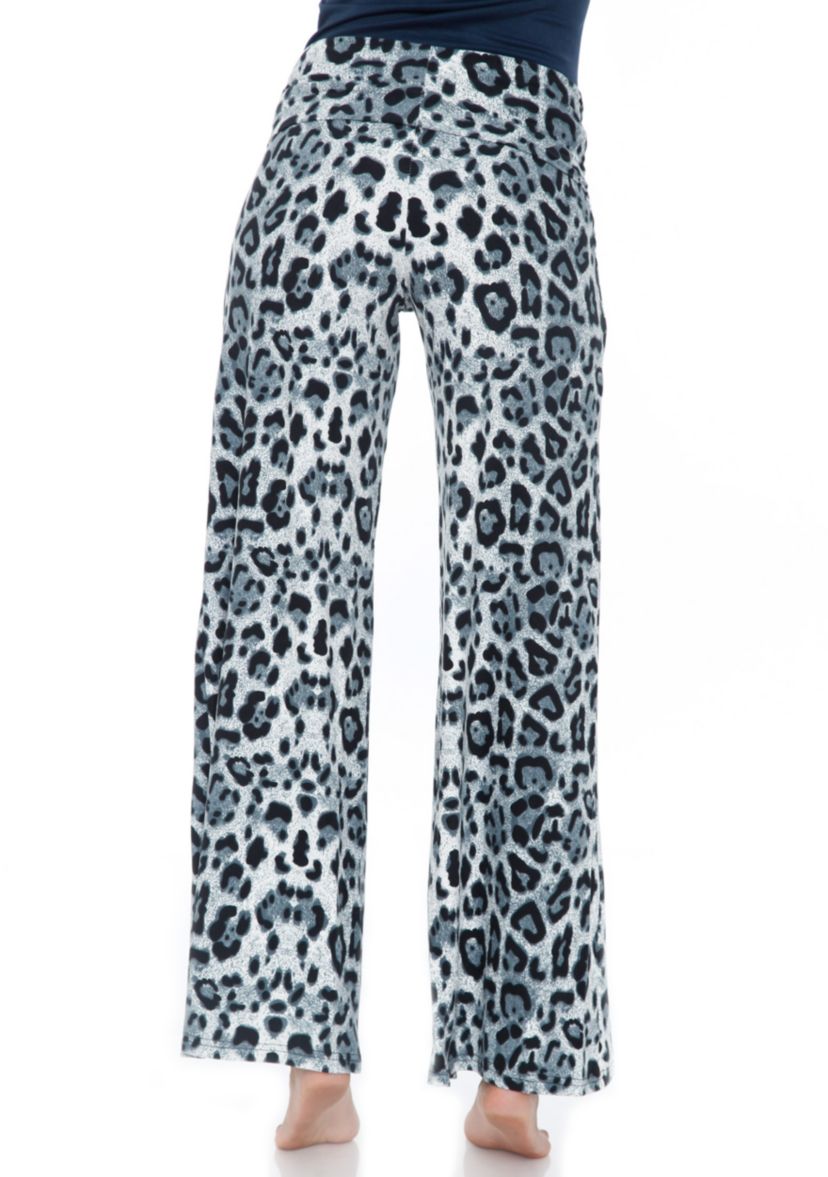Womens Cheetah Print Palazzo Pants