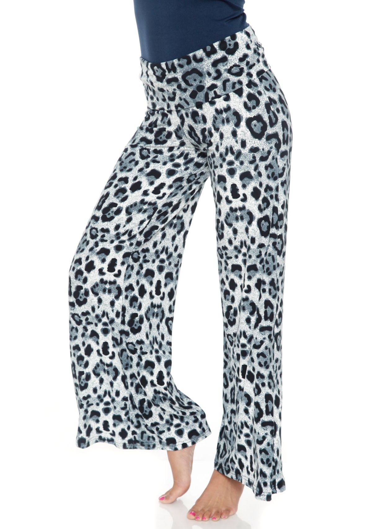 Womens Cheetah Print Palazzo Pants