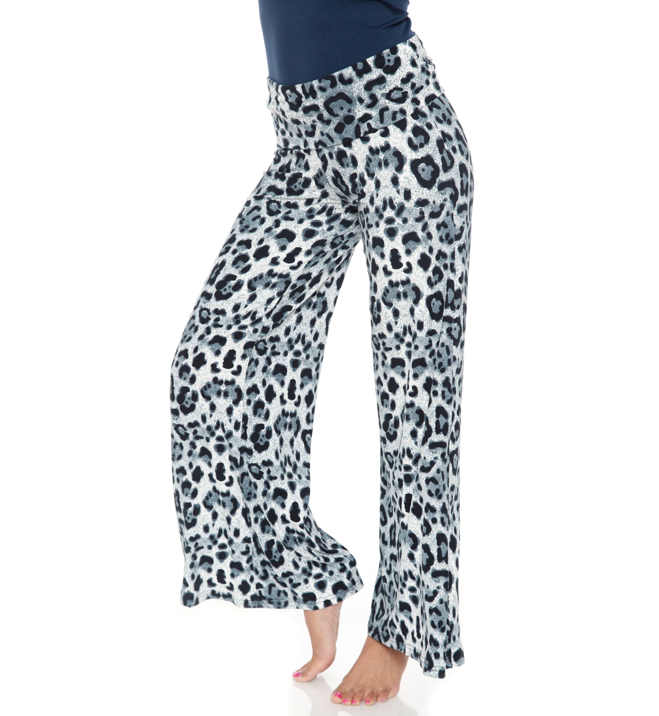 Womens Cheetah Print Palazzo Pants