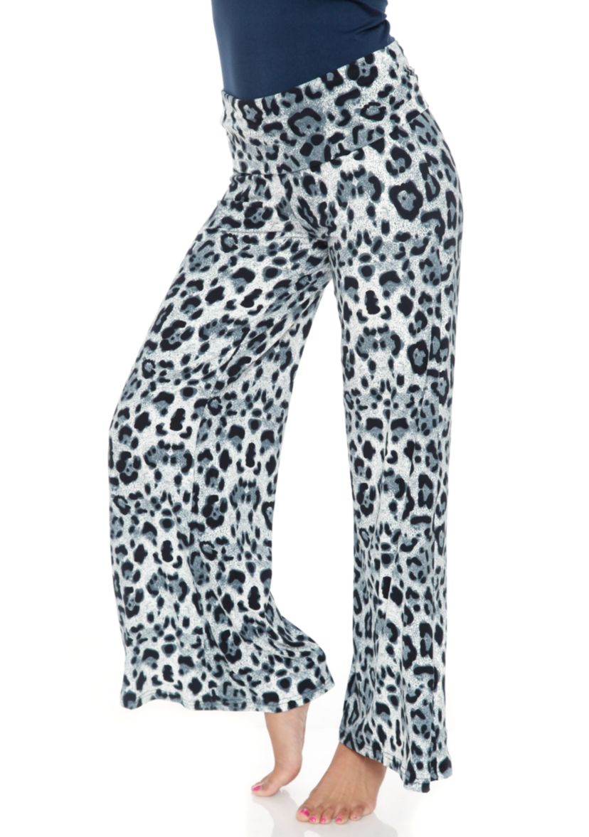 Womens Cheetah Print Palazzo Pants