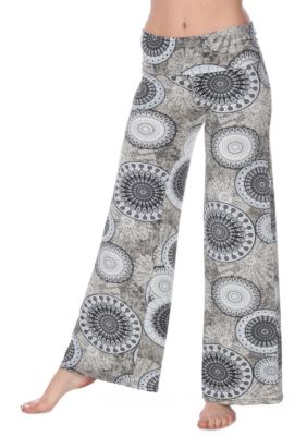 Circle Print Palazzo Pants