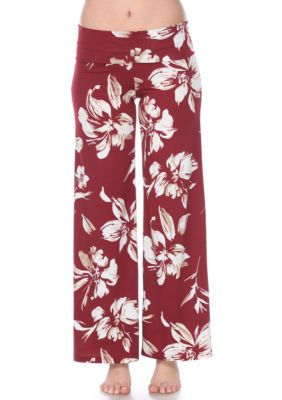 White Mark Flower Floral Print Palazzo Pants | belk