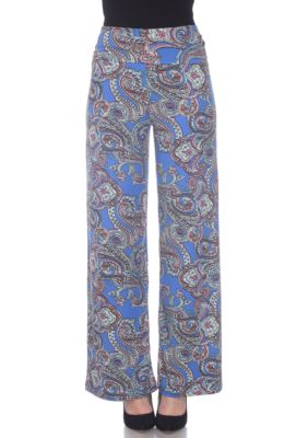 Women's Paisley Print Palazzo Pants