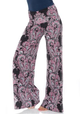 Women's Paisley Print Palazzo Pants