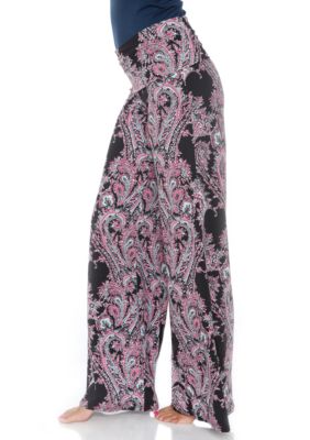 Women's Paisley Print Palazzo Pants